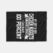Funny Chicken Nugget Lover Quote New Years Resolut Fleecedecke (Vorderseite (Horizontal))