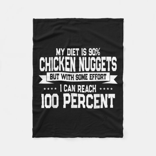 Funny Chicken Nugget Lover Quote New Years Resolut Fleecedecke (Vorderseite)