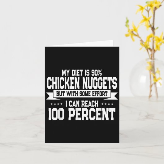 Funny Chicken Nugget Lover Quote New Years Resolut Karte (Gelbe Blume)