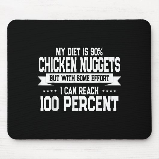 Funny Chicken Nugget Lover Quote New Years Resolut Mousepad (Vorne)