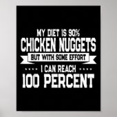 Funny Chicken Nugget Lover Quote New Years Resolut Poster (Vorne)