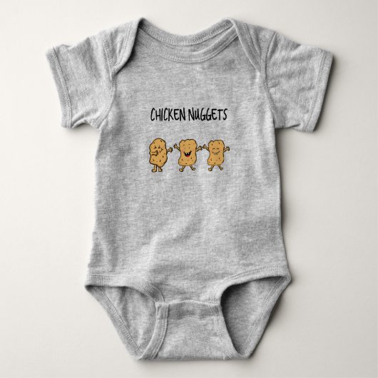 Funny Chicken Nuggets Baby Strampler (Vorderseite)