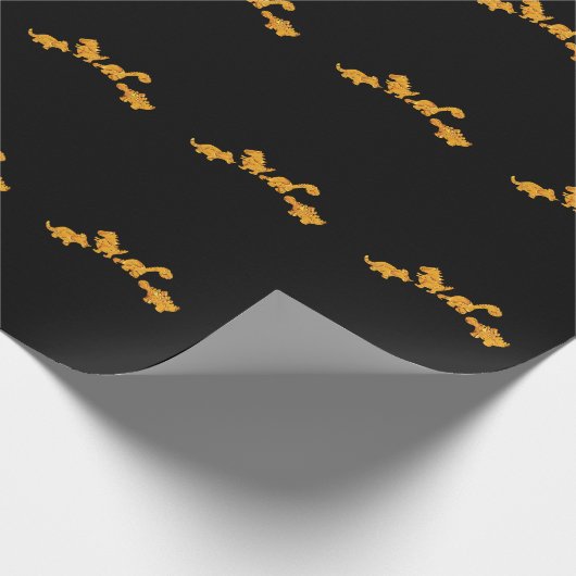 Funny Chicken Nuggets Dino Food Dinosaurier Lover Geschenkpapier (Ecke)