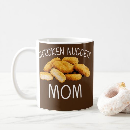 Funny Chicken Nuggets Geschenk für Mama Frauen Nug Kaffeetasse (Mit Donut)