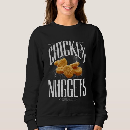 Funny Chicken Nuggets Lover Retro Bootleg 90er Sweatshirt (Vorderseite)