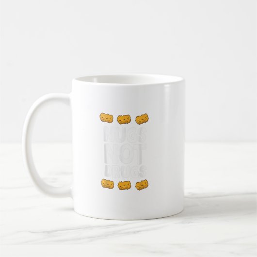 Funny Chicken Nuggets Nuggets Nicht Drogen Liebe H Kaffeetasse (Links)
