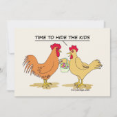 Funny Chicken Ostereier Cartoon Comic (Vorderseite)