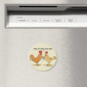 Funny Chicken Ostereier Cartoon Jagd Beige Magnet (In Situ (Geschirrspüler))
