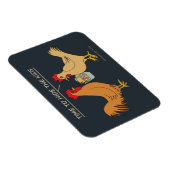 Funny Chicken Ostereier Cartoon Magnet (Rechte Seite)