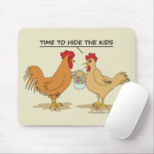 Funny Chicken Ostereier Cartoon Mousepad (Mit Mouse)
