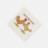 Funny Chicken Ostereier Cartoon Serviette (Ecke)
