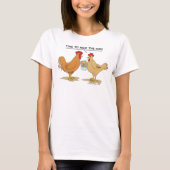 Funny Chicken Ostereier Cartoon T-Shirt (Vorderseite)