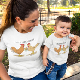 Funny Chicken Ostereier Cartoon T-Shirt
