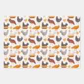 Funny Chicken Ostereier Muster, Männer Frauen Kind Geschenkpapier Set (Vorderseite)