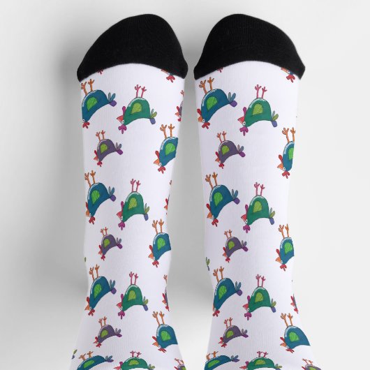 Funny Chicken Pattern Crew Socks Socken (Oben)