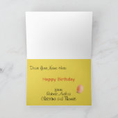 Funny Chicken Persönlicher Geburtstag Karte (Innenseite)