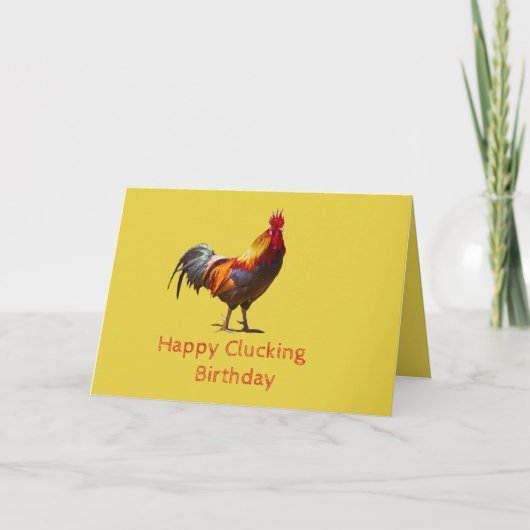Funny Chicken Persönlicher Geburtstag Karte (Vorderseite)
