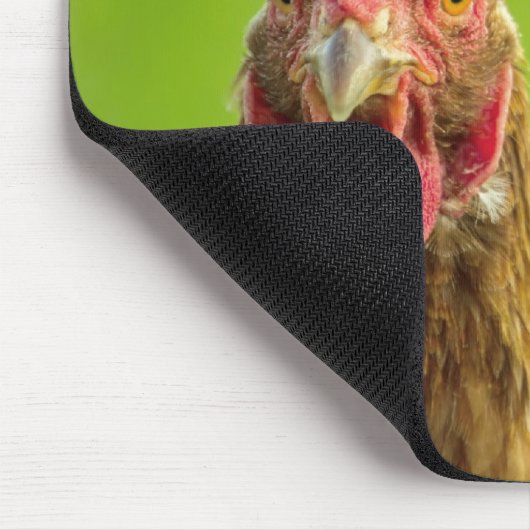 Funny Chicken Portrait - Mousepad (Ecke)