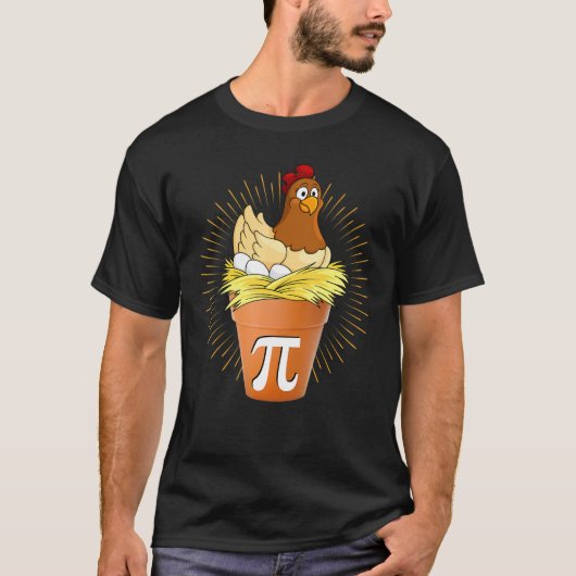 Funny Chicken Pot Pi Cool Mathe Lehrer Pi Day T-Shirt (Vorderseite)