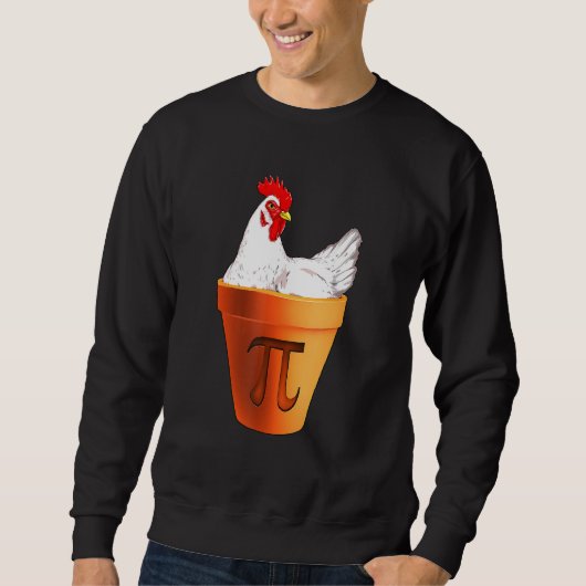 Funny Chicken Pot Pi Day Pie Matte Lover Geek 3 1 Sweatshirt (Vorderseite)