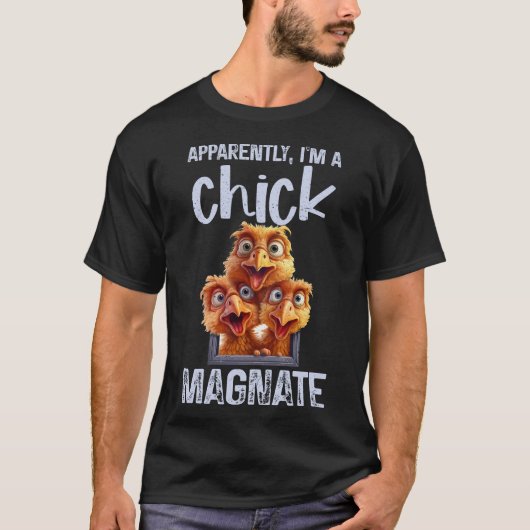 Funny Chicken Puff, Backyard Chick Magnate Bauer T-Shirt (Vorderseite)