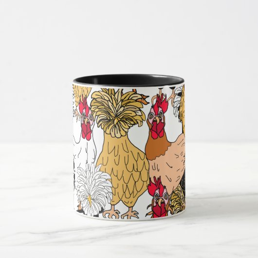 Funny Chicken Pun | Chicken Quote Morgens Spaß Tasse (Zentrum)