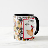 Funny Chicken Pun | Chicken Quote Morgens Spaß Tasse (VorderseiteRechts)