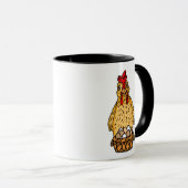 Funny Chicken Pun | Hühnerzitat-Spaß Tasse (VorderseiteRechts)