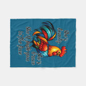 Funny Chicken Quote Fleecedecke (Vorderseite (Horizontal))