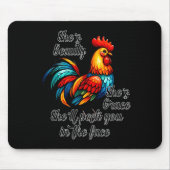 Funny Chicken Quote Mousepad (Vorne)