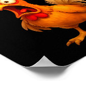 Funny Chicken Quote Rooster Animal Meme Humor Sayi Poster (Ecke)