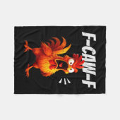 Funny Chicken Quote Rooster Humor Saying Men Women Fleecedecke (Vorderseite (Horizontal))