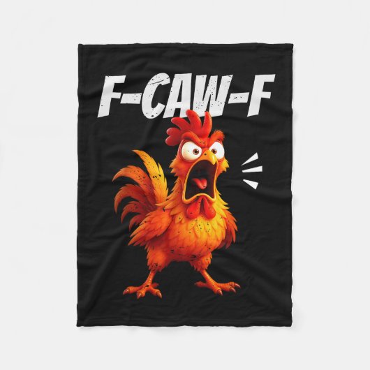 Funny Chicken Quote Rooster Humor Saying Men Women Fleecedecke (Vorderseite)