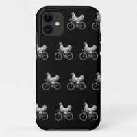 Funny Chicken Riding Bike Süße Tier Liebe