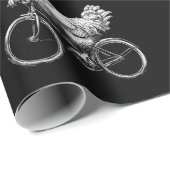 Funny Chicken Riding Bike Süße Tier Liebe Geschenkpapier (Rolleneckpunkt)