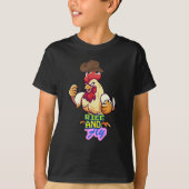 Funny Chicken Rise and Fly” T-Shirt (Vorderseite)