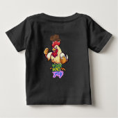 Funny Chicken Rise and Fly” T-Shirt (Rückseite)