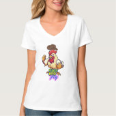 Funny Chicken Rise and Fly” T-Shirt (Vorderseite)