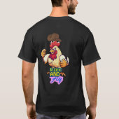 Funny Chicken Rise and Fly” T-Shirt (Rückseite)