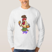 Funny Chicken Rise and Fly” T-Shirt (Vorderseite)