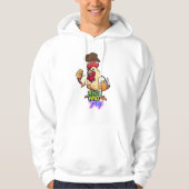 Funny Chicken Rise and Fly” T-Shirt Hoodie (Vorderseite)