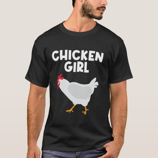 Funny Chicken Rooster Chicken Chick Lover Girls T-Shirt (Vorderseite)
