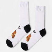 Funny Chicken Rooster Farm Custom Message Socken (Linkes Detail)