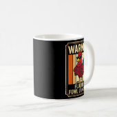 Funny Chicken Rooster Humor Warning Fluent In Fowl Kaffeetasse (VorderseiteRechts)