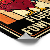 Funny Chicken Rooster Humor Warning Fluent In Fowl Poster (Ecke)