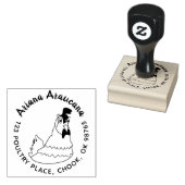 Funny Chicken Rücksendeadresse Briefmarke für Haus Gummistempel (Stempel)