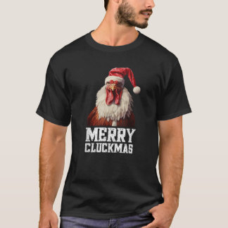 Funny Chicken Santa Farm Bird Xmas Spaß Rooster C T-Shirt