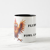 Funny Chicken Sarcasm Zweifarbige Tasse (Mittel)