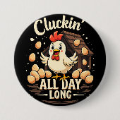 Funny Chicken Spaß Rustikales Landleben Button (Vorderseite)