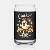 Funny Chicken Spaß Rustikales Landleben Dosenglas (Rückseite)